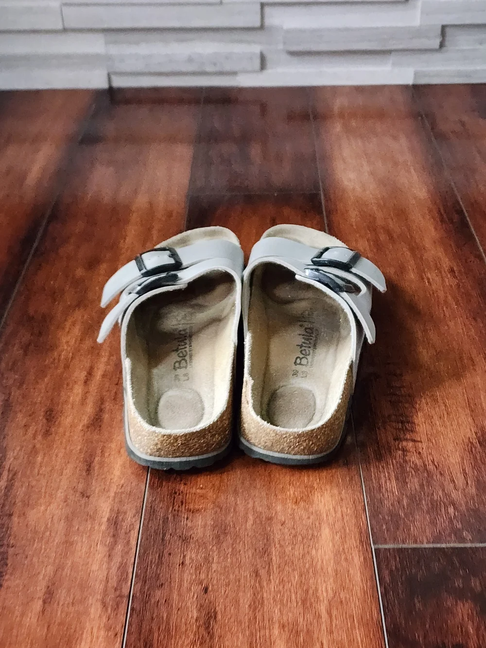 Birkenstock Betula Arizona Beige Birko-Flor Sandals EU 39 US Women's 8